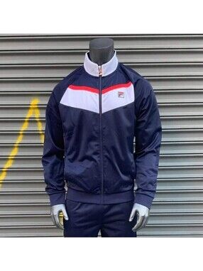 Men's Fila Navy | White | Red Track Jacket NWT